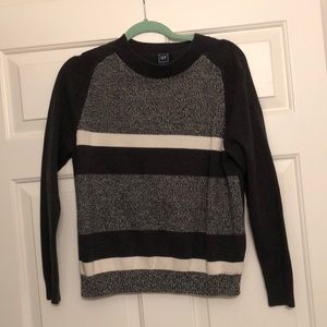 Striped grey and white sweater